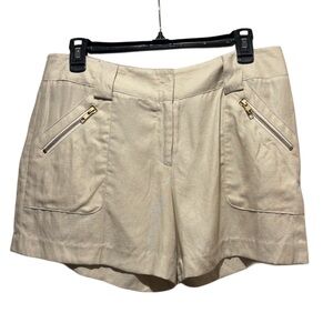 Milly Natural Beige Women's Linen Blend Shorts NWOT Size 8‎